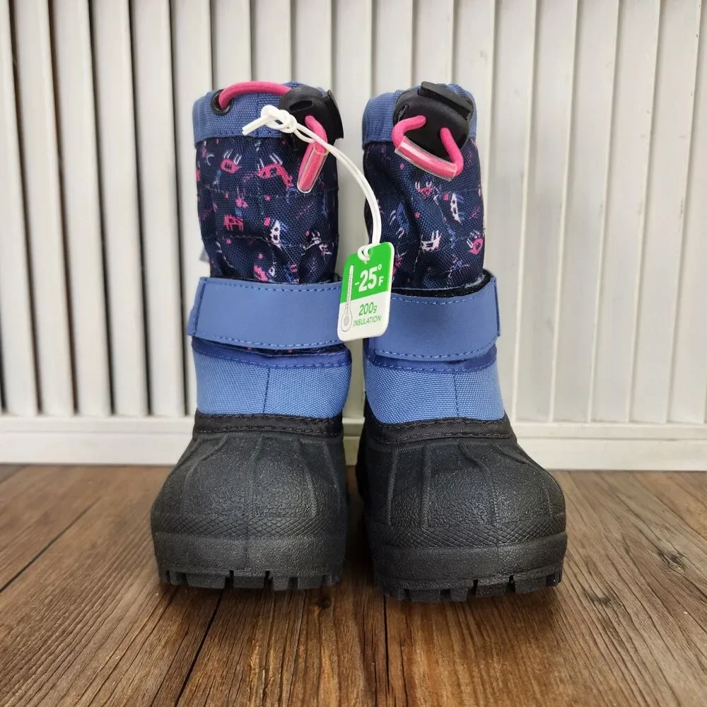 Columbia Toddler Powderbug Plus II Deer Print Size 4 Insulated Winter Snow Boots
